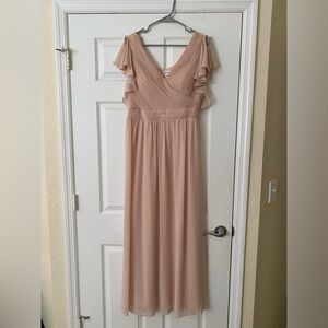 Blush / nude / champagne formal dress size 14 used